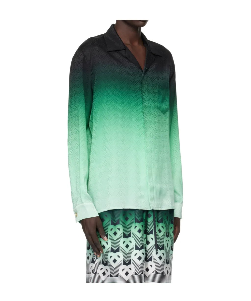 Gradient Pattern Silk Shirt