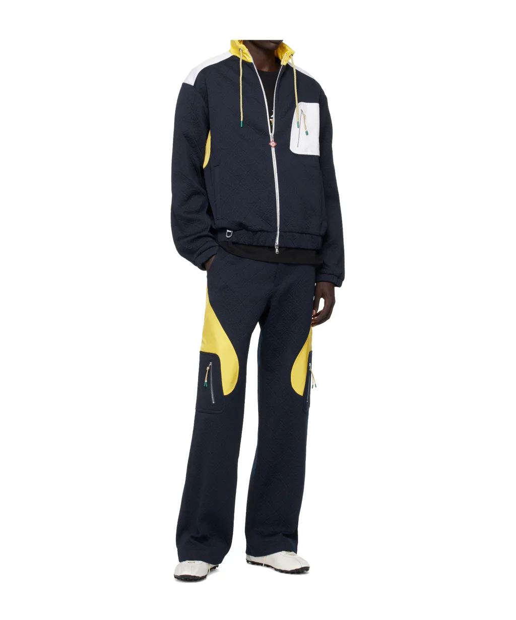 Textured Panelled Trousers