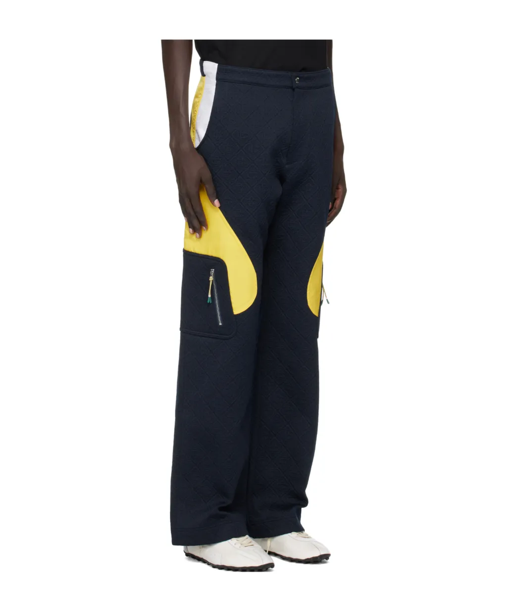Textured Panelled Trousers