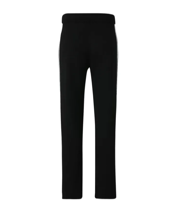 Logo Embroidered Patch Casual Pants
