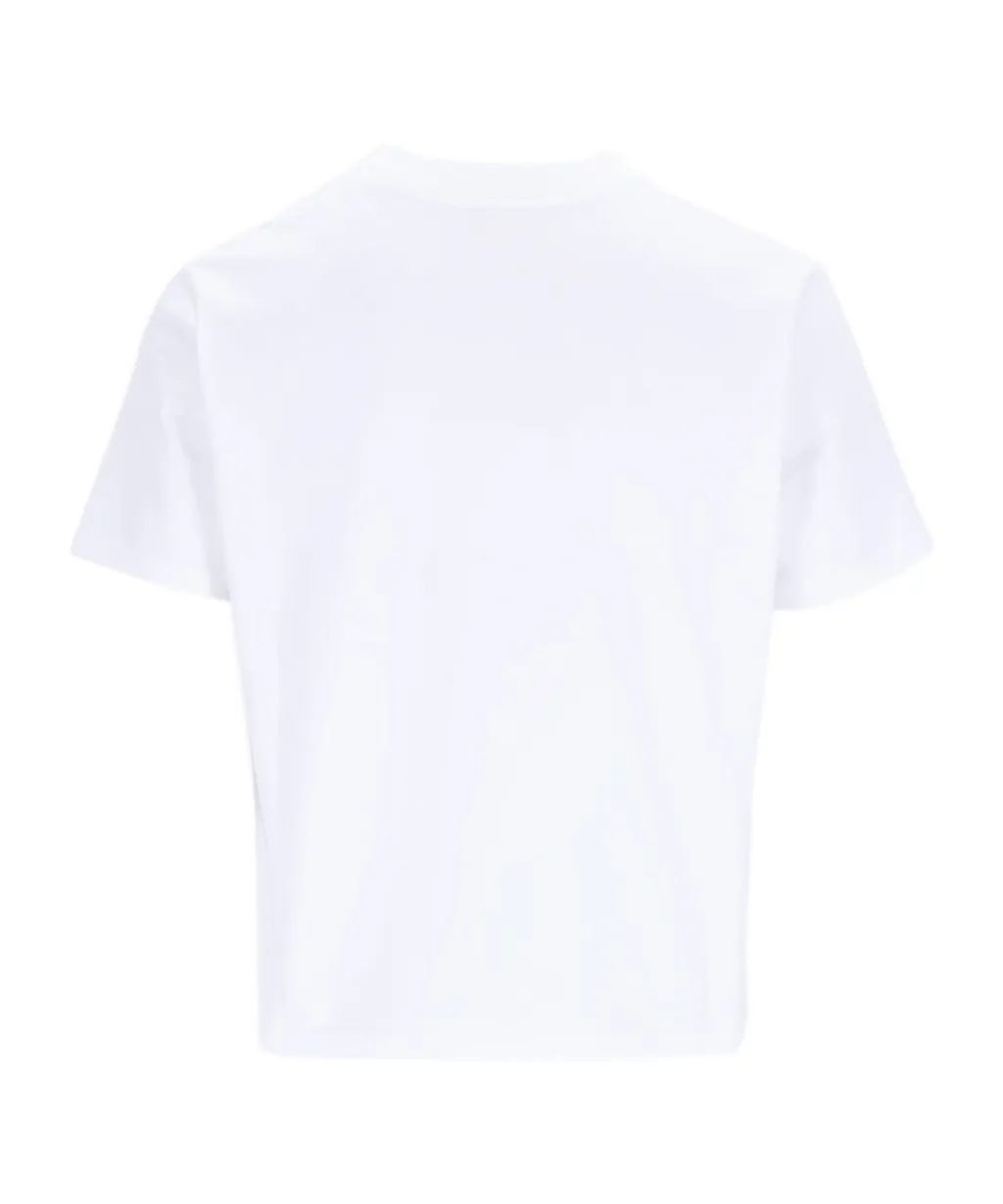 Floral-Embroidered Crewneck T-Shirt