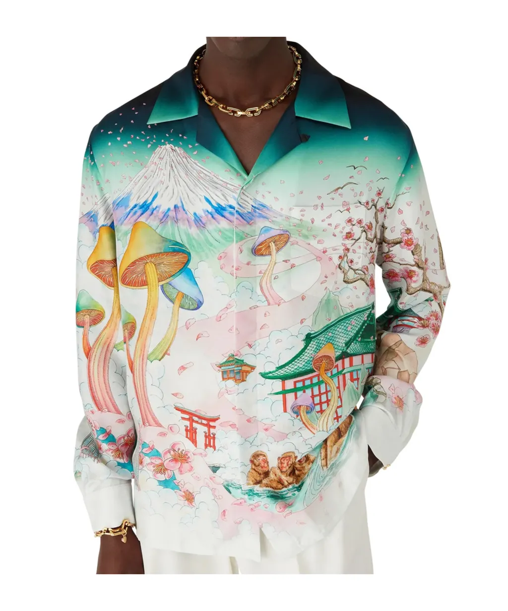 Flowers Long Sleeve Twill Shirt
