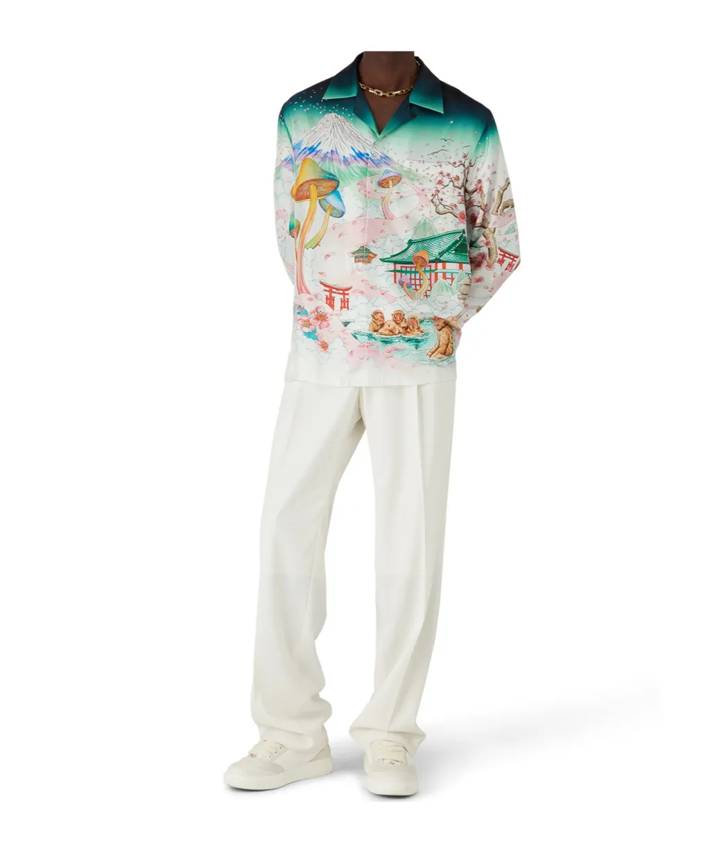 Flowers Long Sleeve Twill Shirt