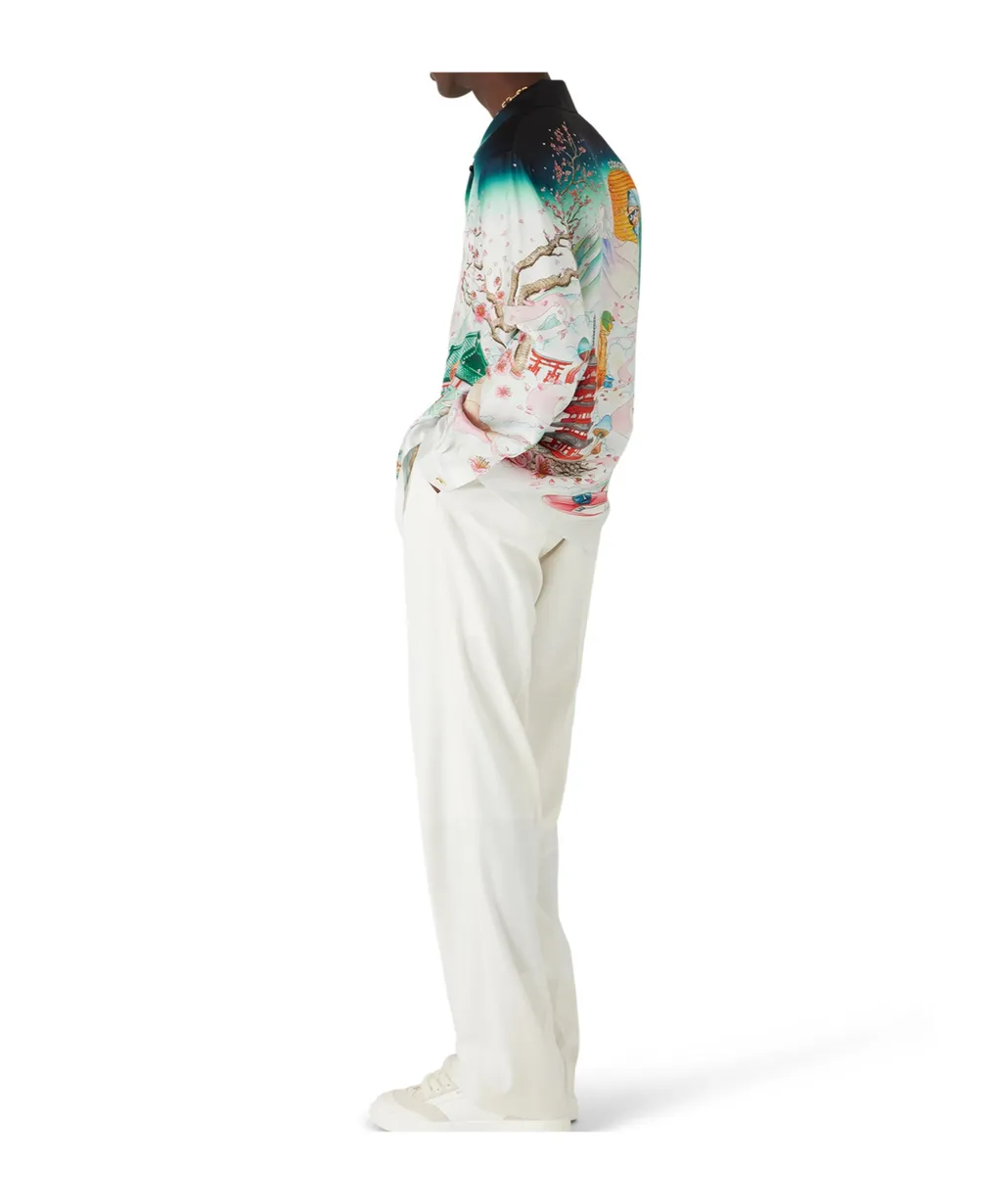 Flowers Long Sleeve Twill Shirt