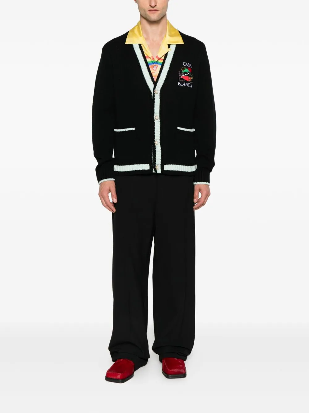 Logo Embroidered Cardigan