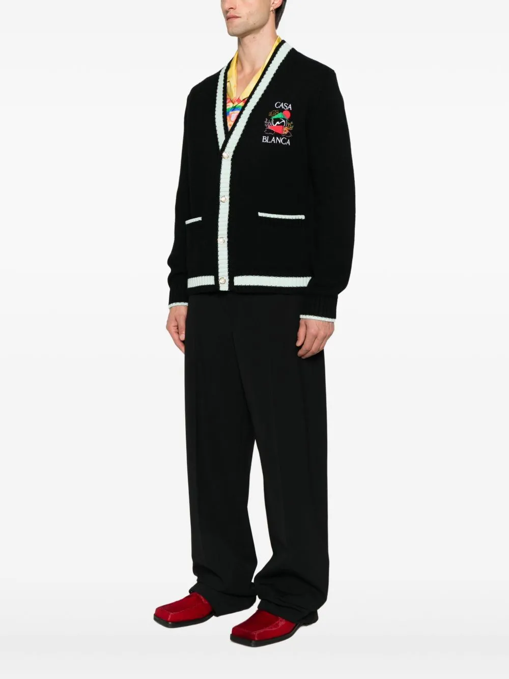 Logo Embroidered Cardigan
