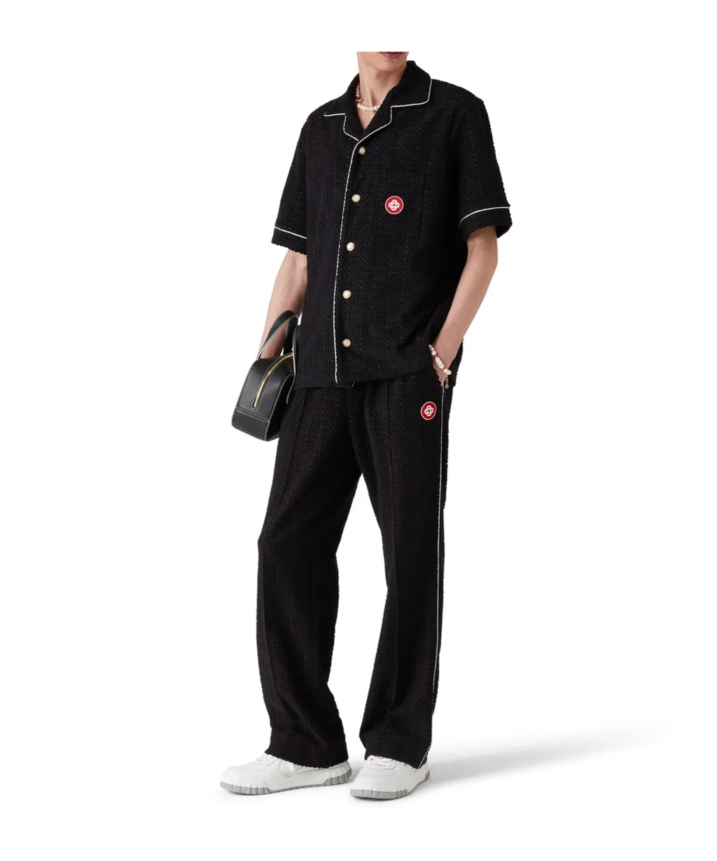 Letter Jacquard Casual Pants