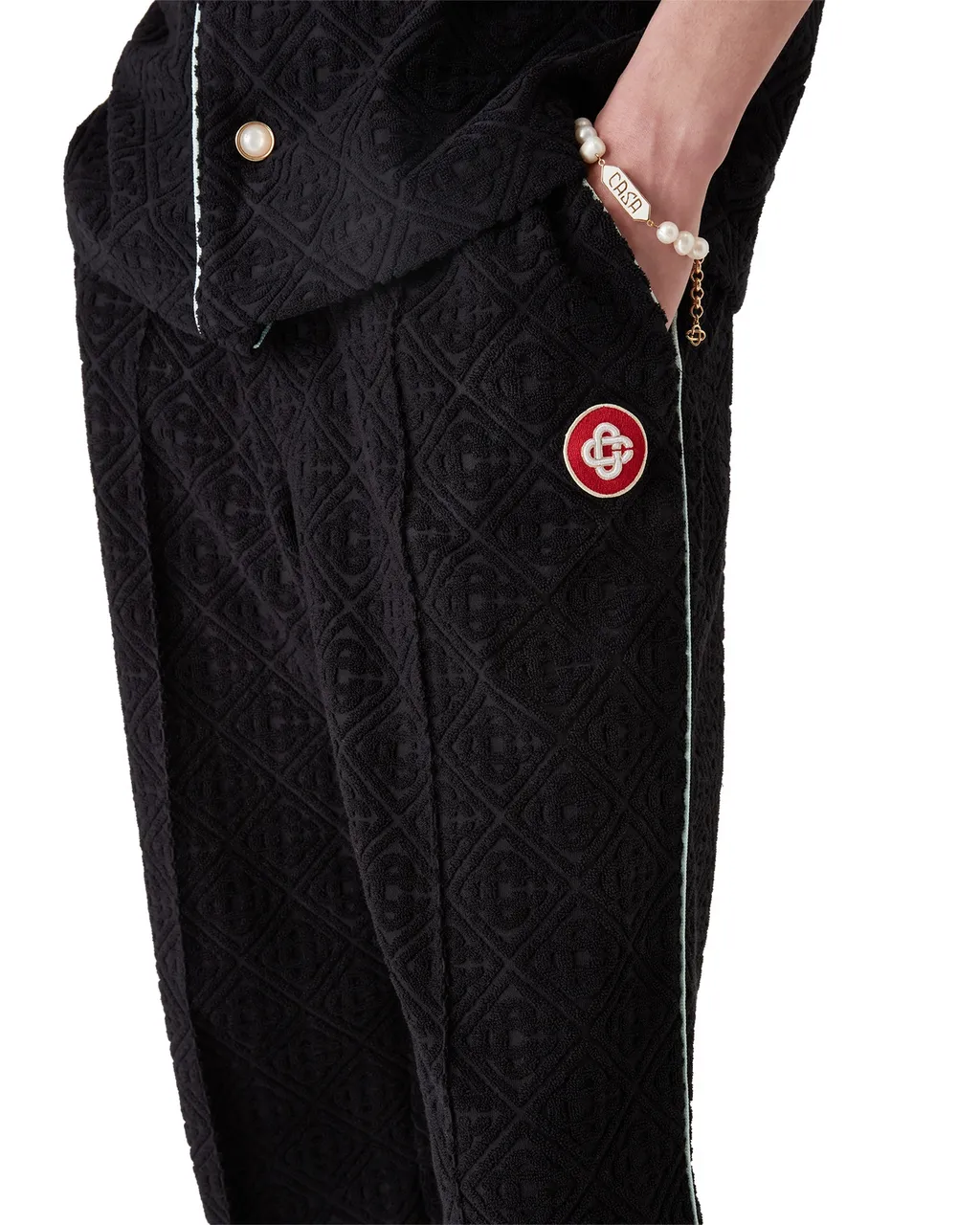 Letter Jacquard Casual Pants