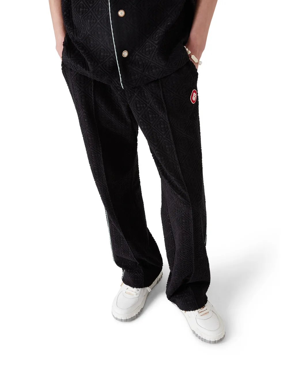 Letter Jacquard Casual Pants