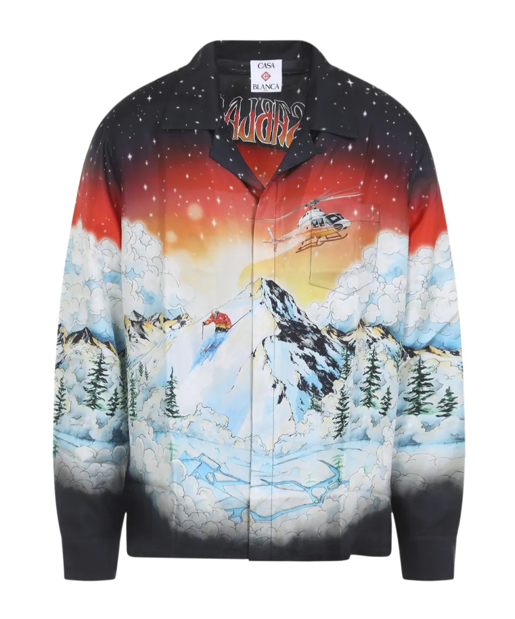 Ski-Scene Satin Shirt