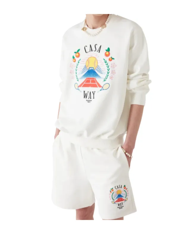 Graphic Embroidered Crewneck Sweatshirt