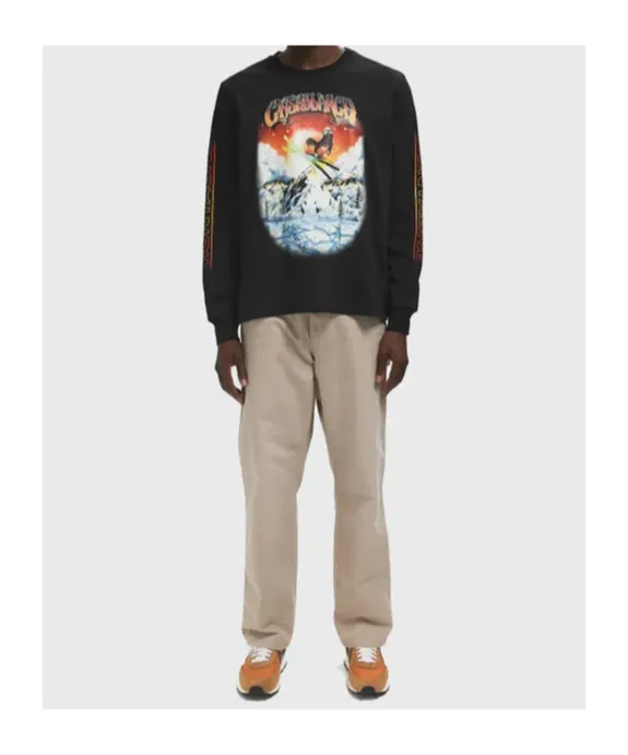 Ski Club Print Sweatshirt