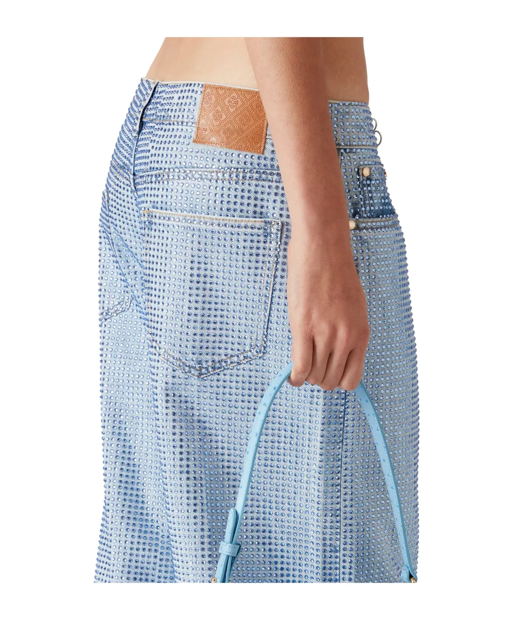 Crystal-Embellished Jeans