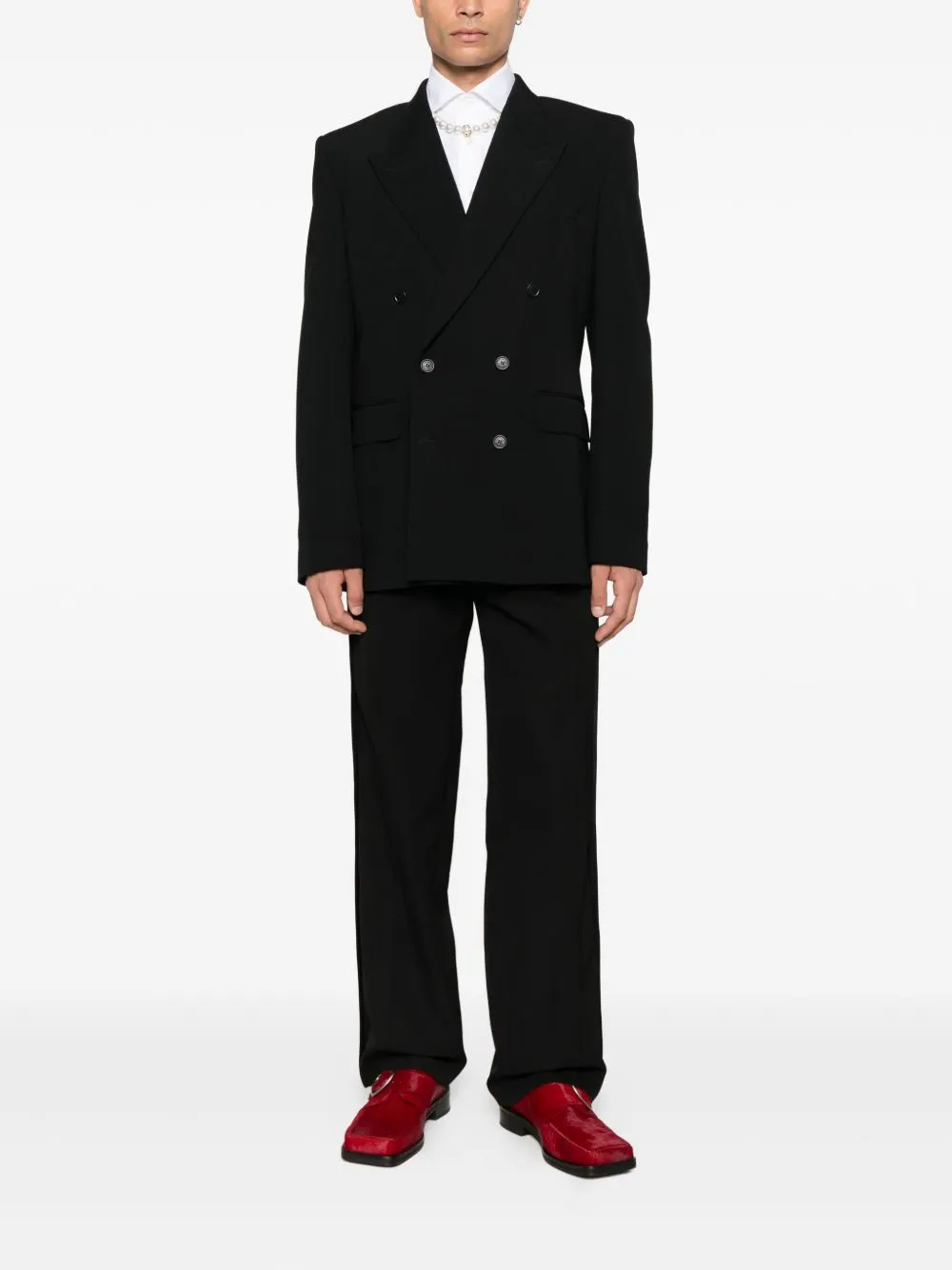 Pleated Side-Stripe Trousers