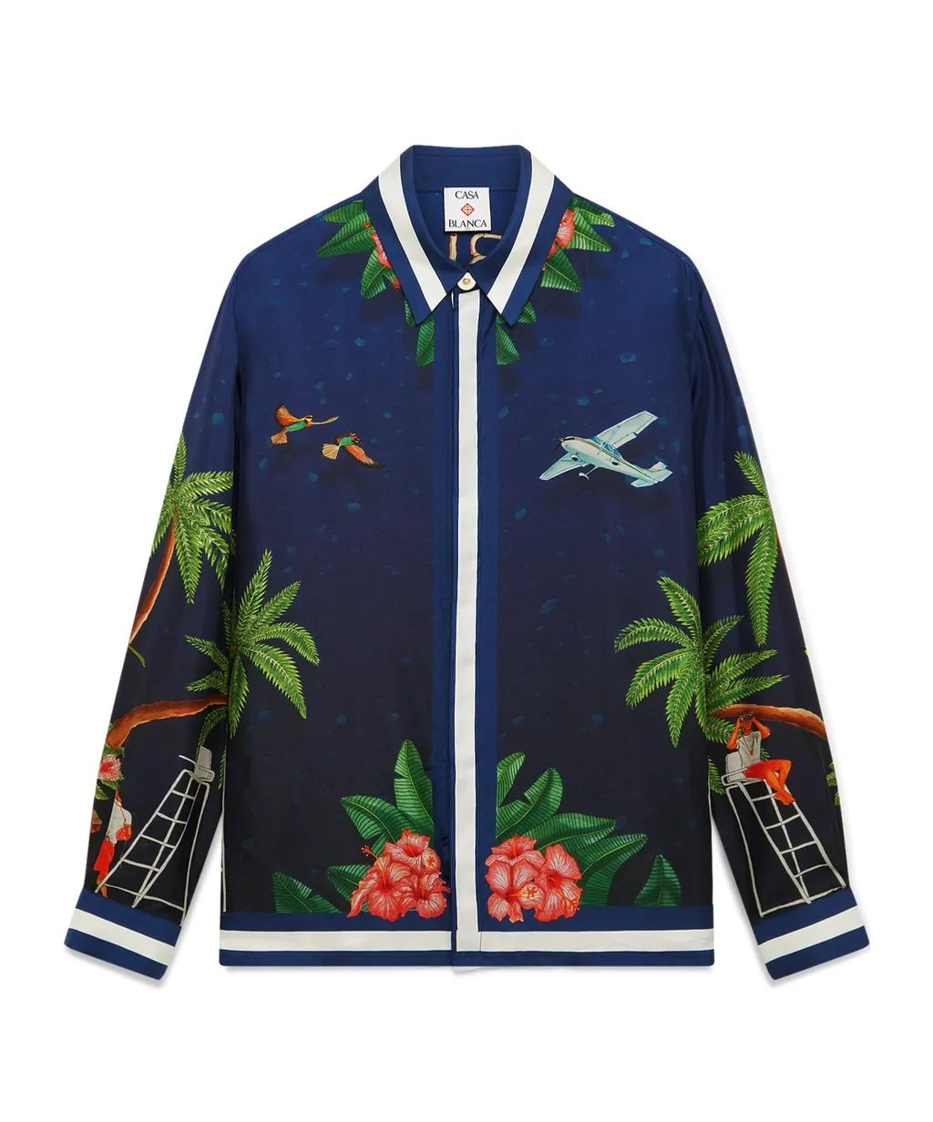 Surf Club Midnight Silk Shirt