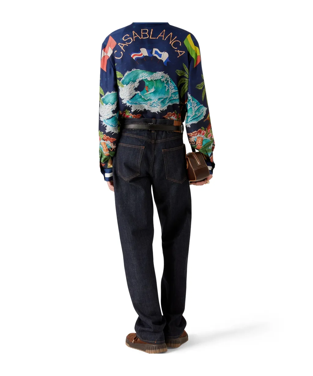Surf Club Midnight Silk Shirt