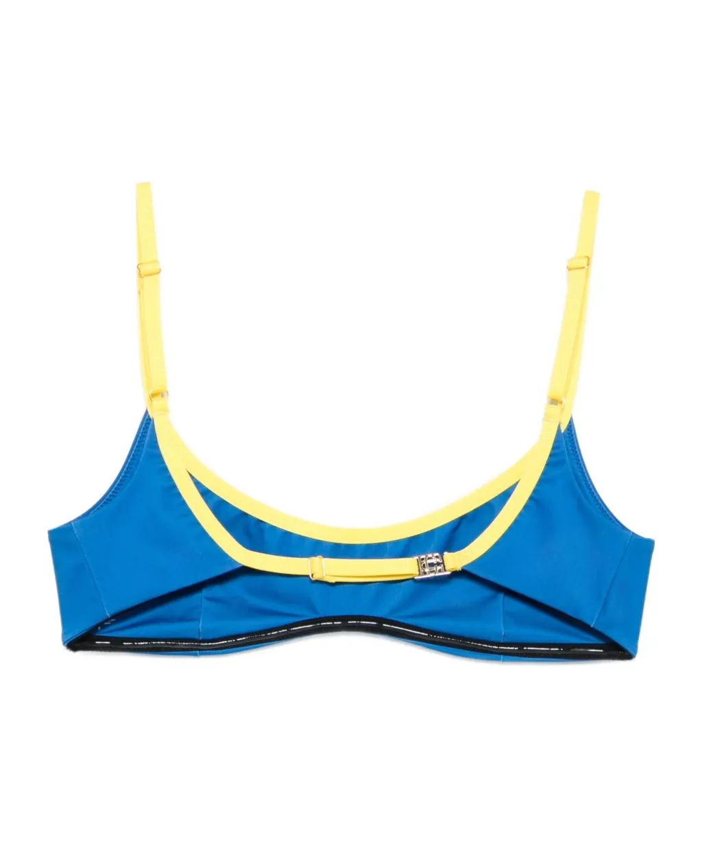 Logo Printed Stretched Bikini Top