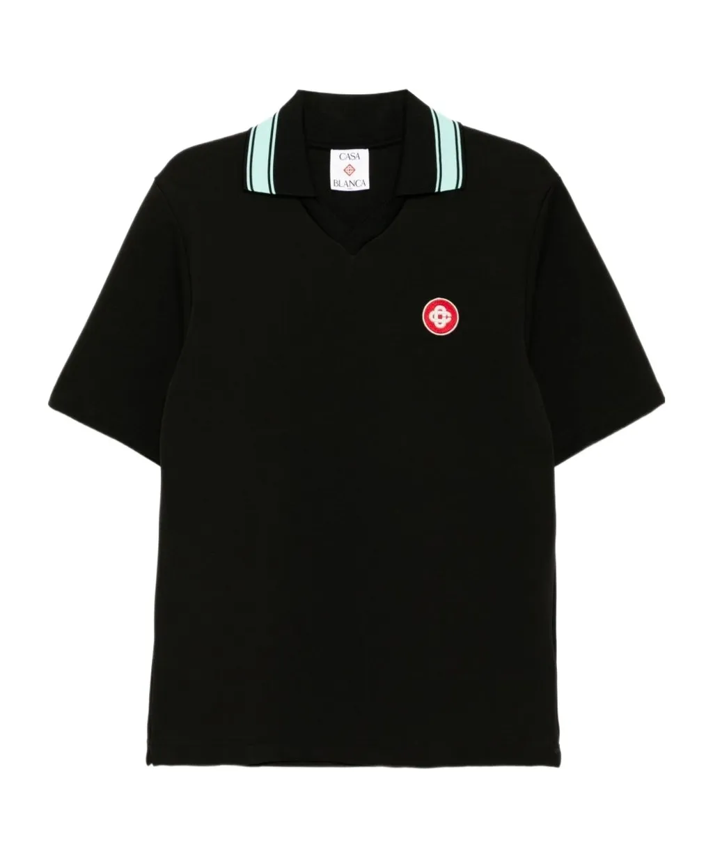 Short Sleeved Logo Patch Polo Shirt