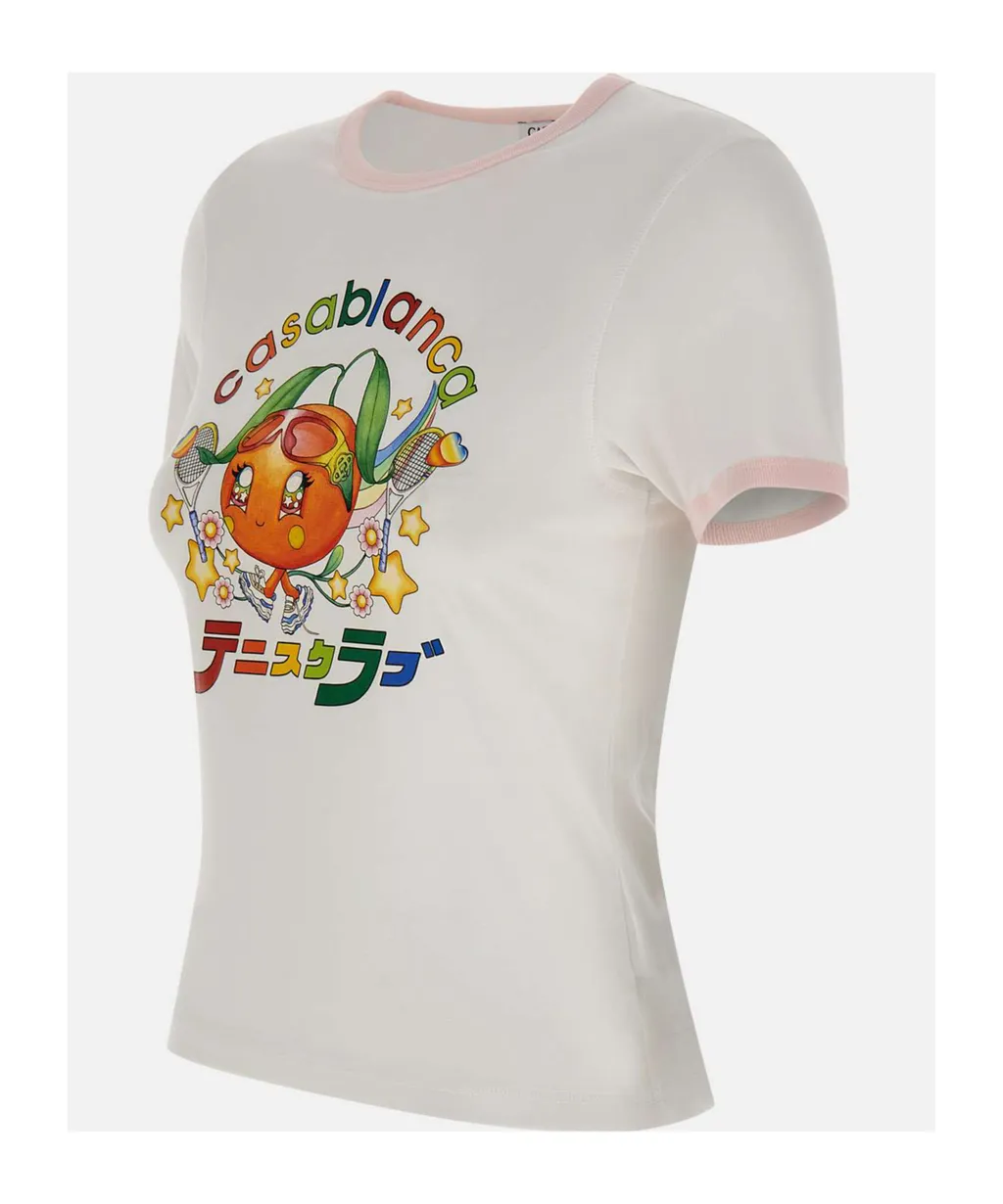 Orange Mascot Ringer Short Sleeve T-Shirt