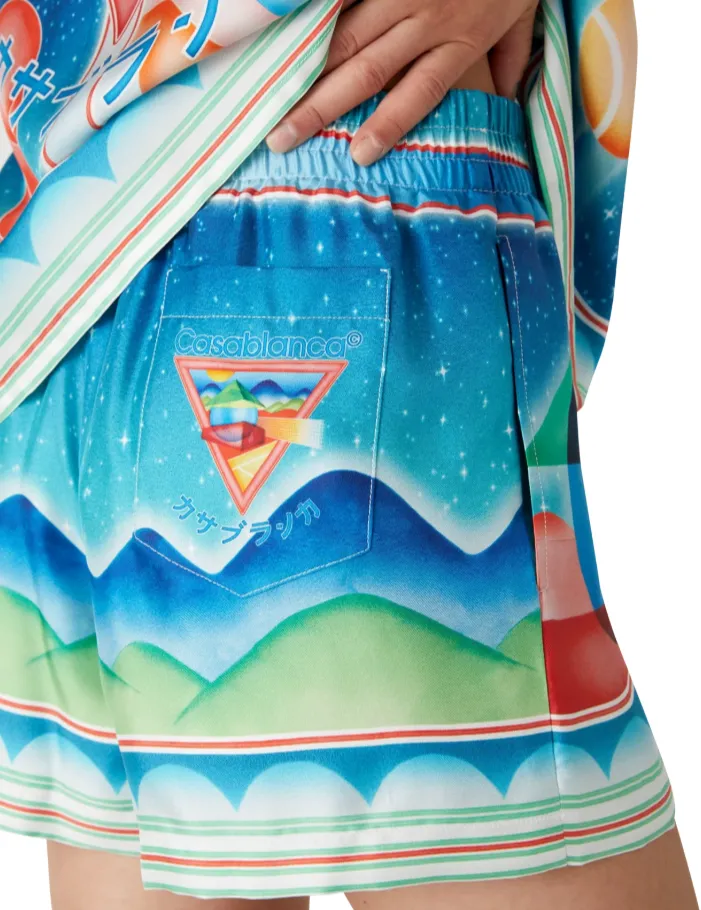 Galaxy Court Silk Shorts