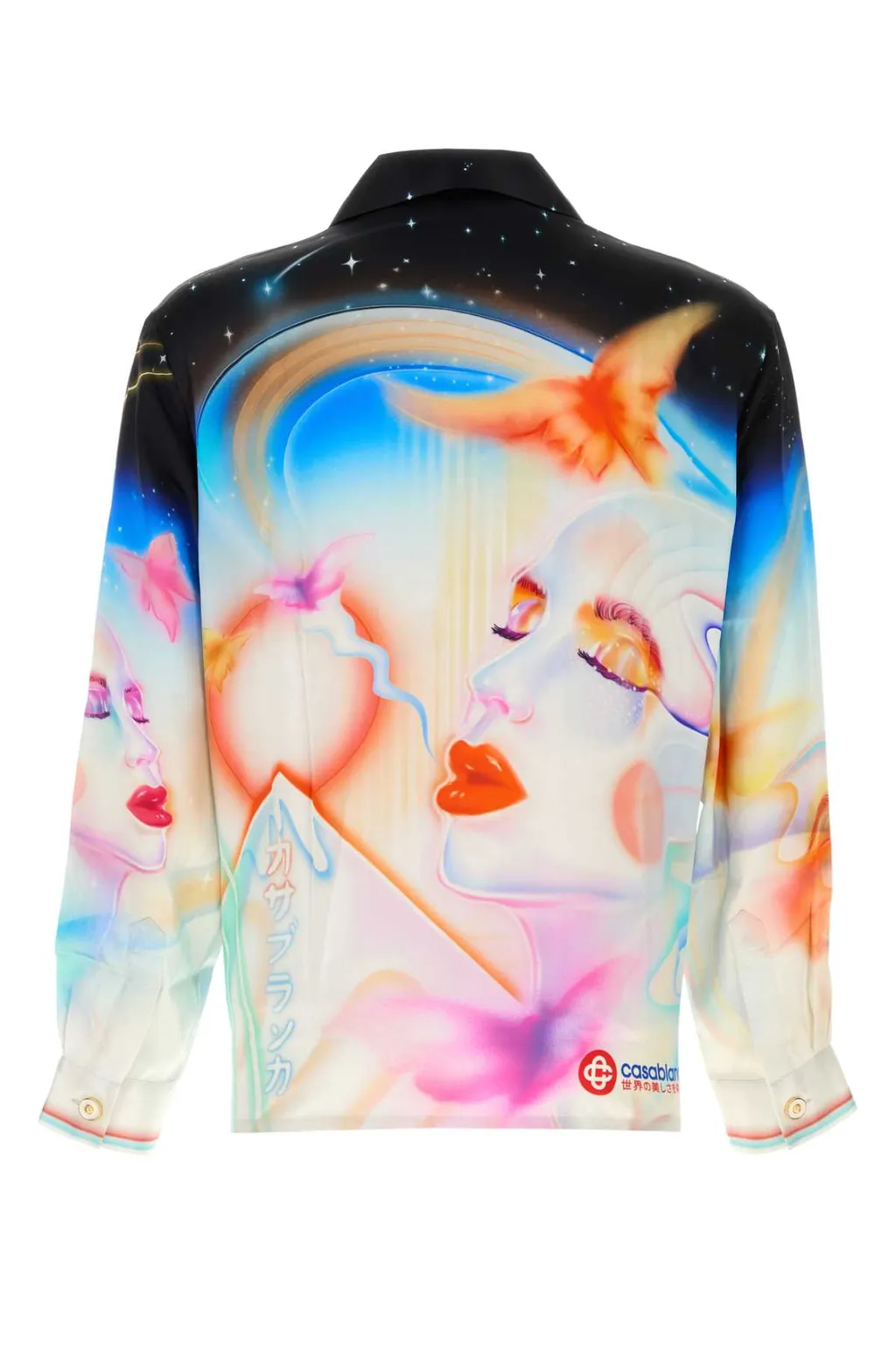 Celestial Print Silk Shirt