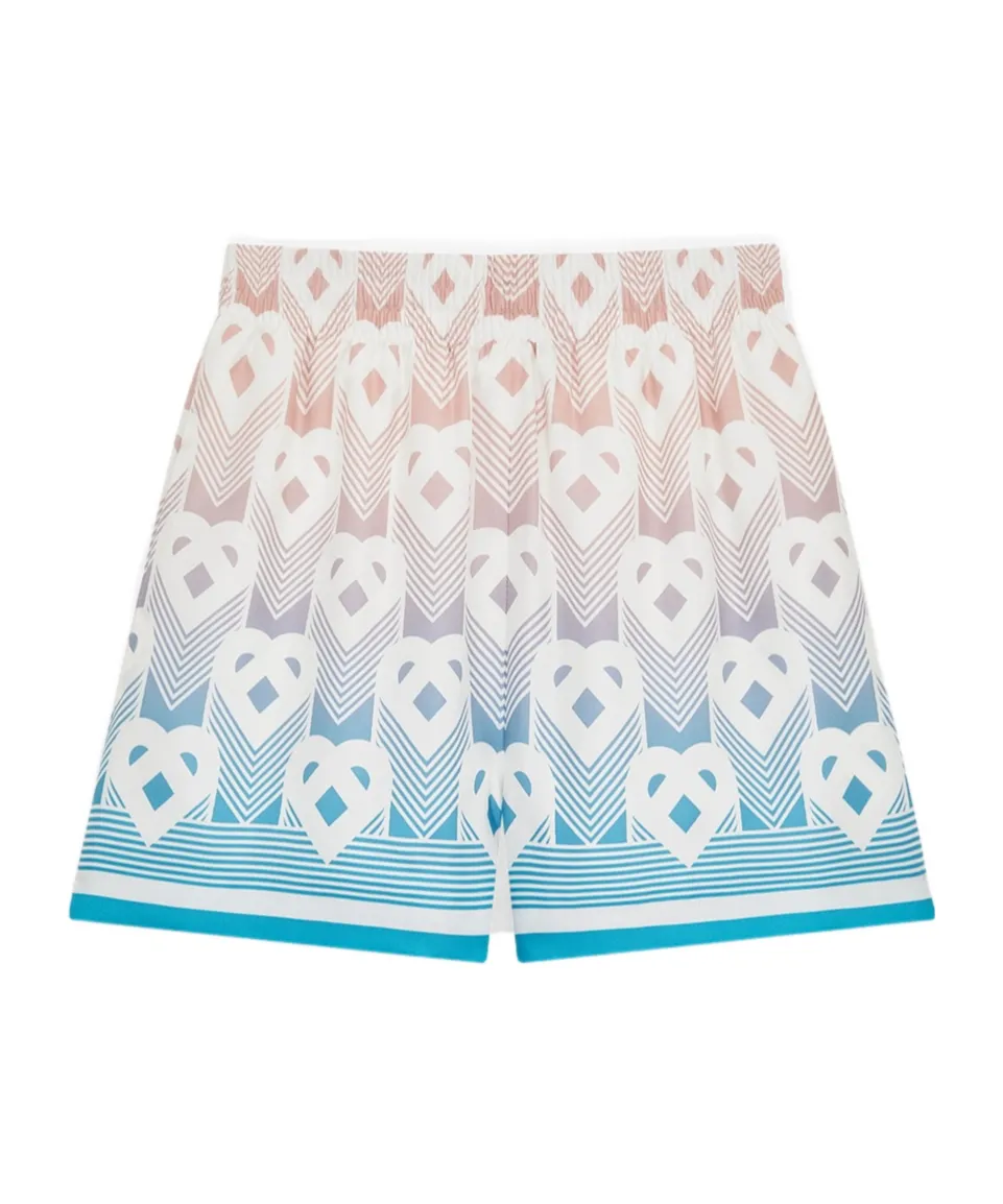 Gradient Heart Monogram Shorts
