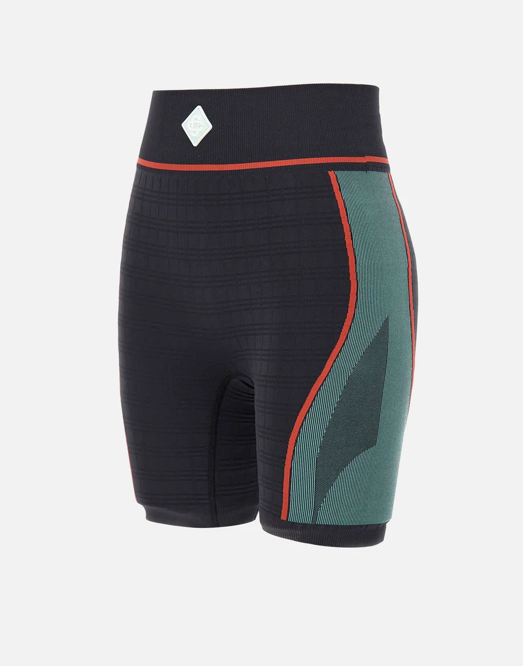 Ribbed Panelled Cycling Shorts