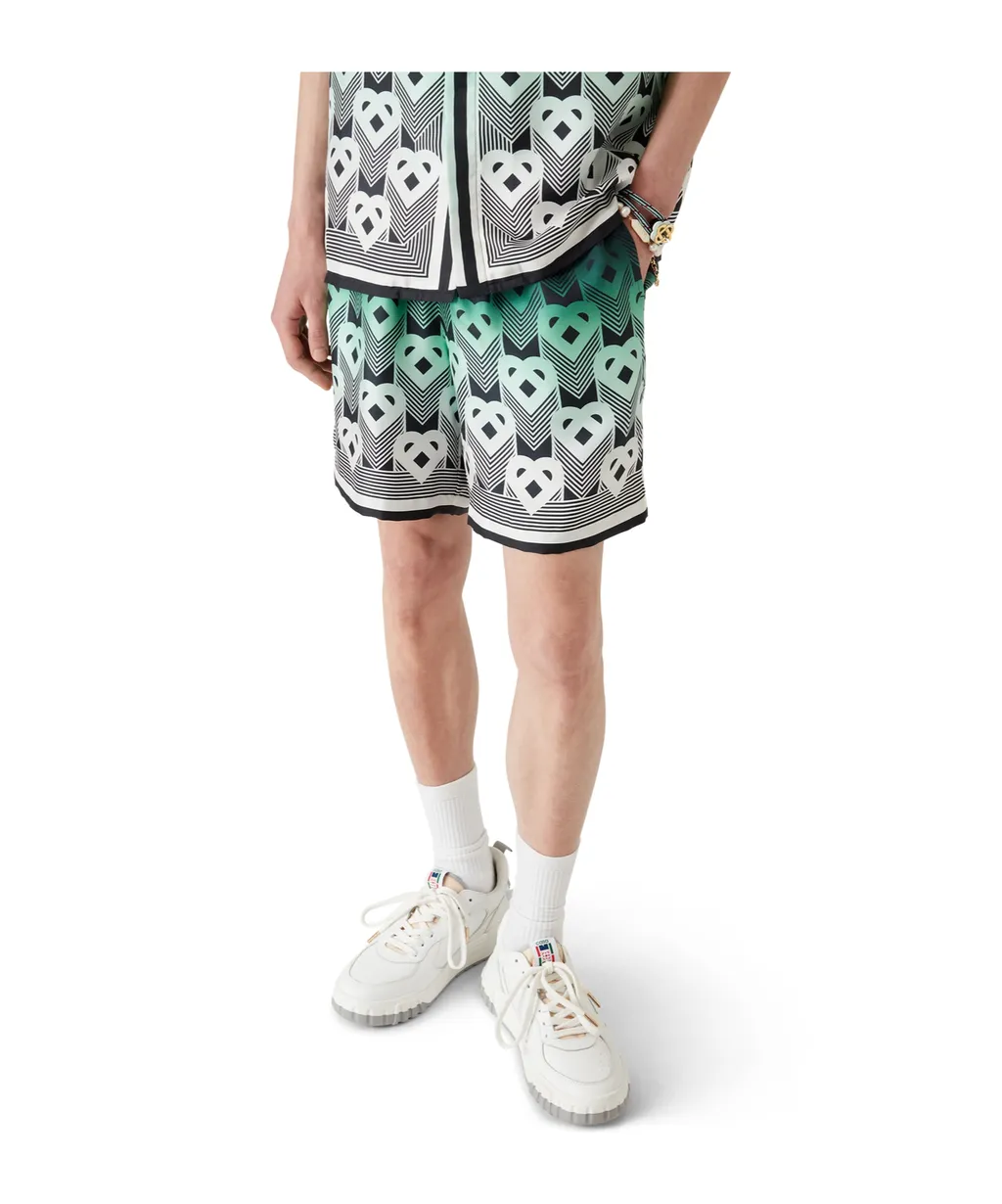 Gradient Monogram Silk Shorts