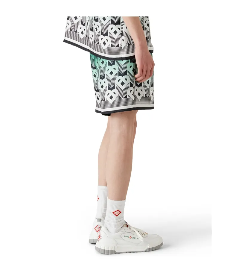 Gradient Monogram Silk Shorts