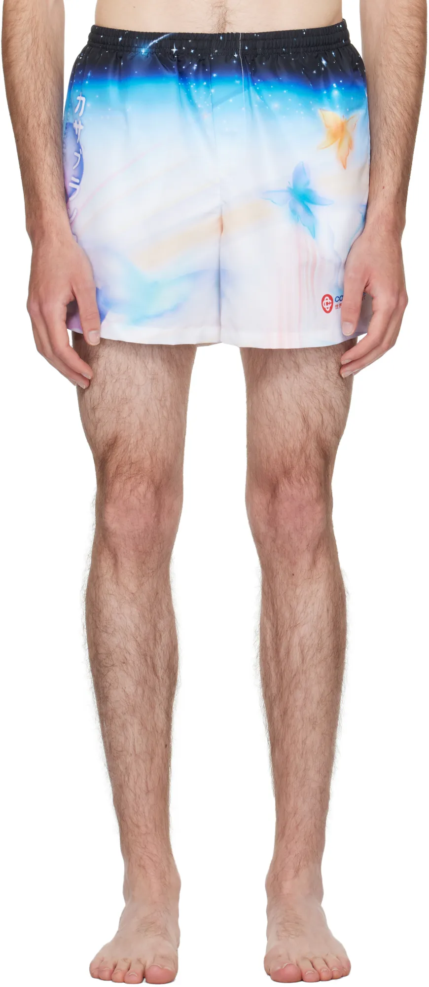 Graphic-Print Swim Shorts