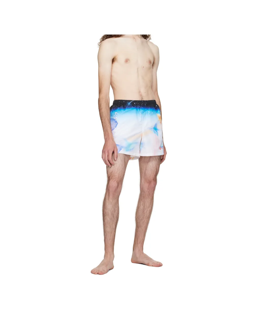 Graphic-Print Swim Shorts