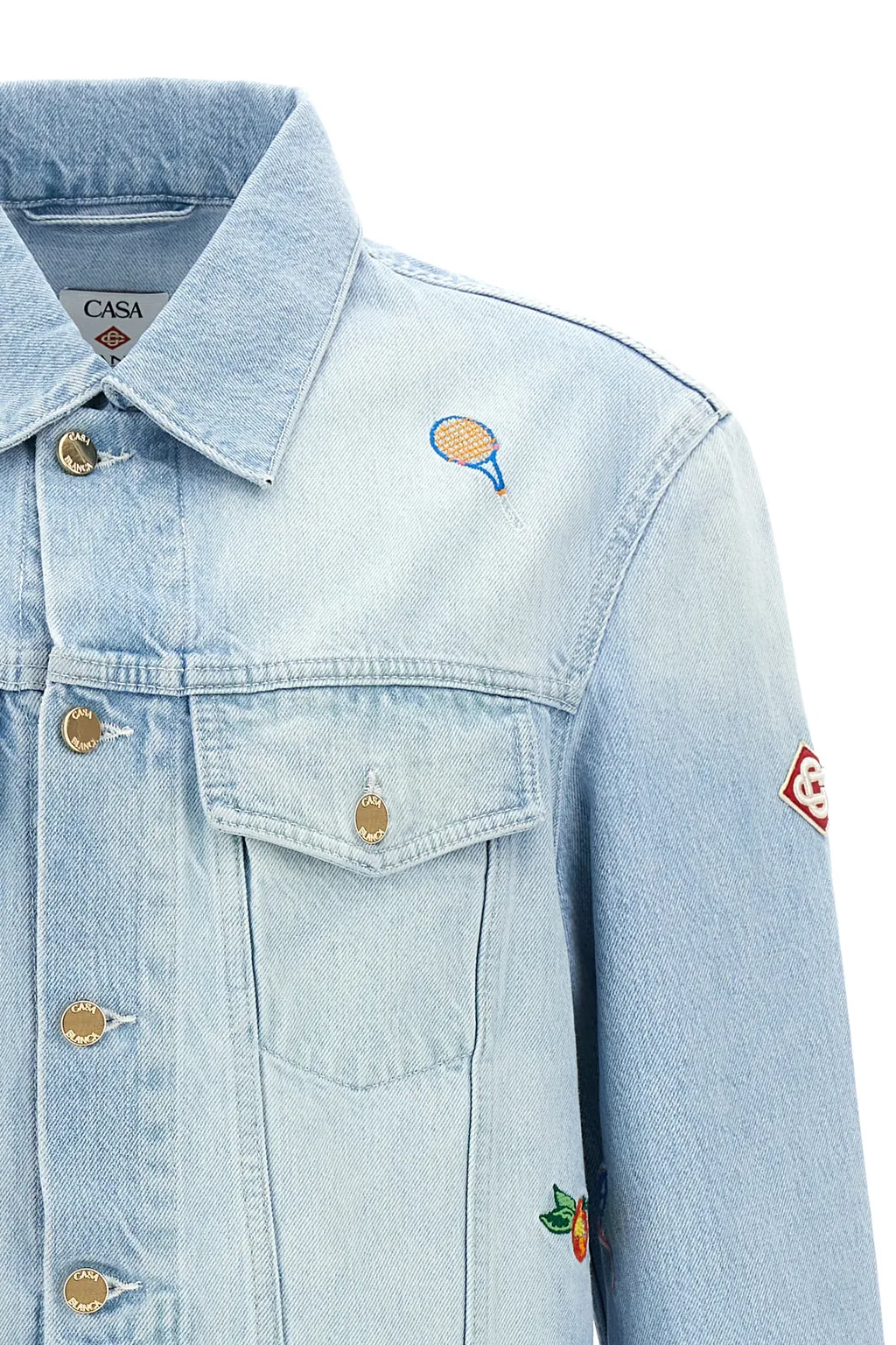 Embroidered Motif Denim Jacket