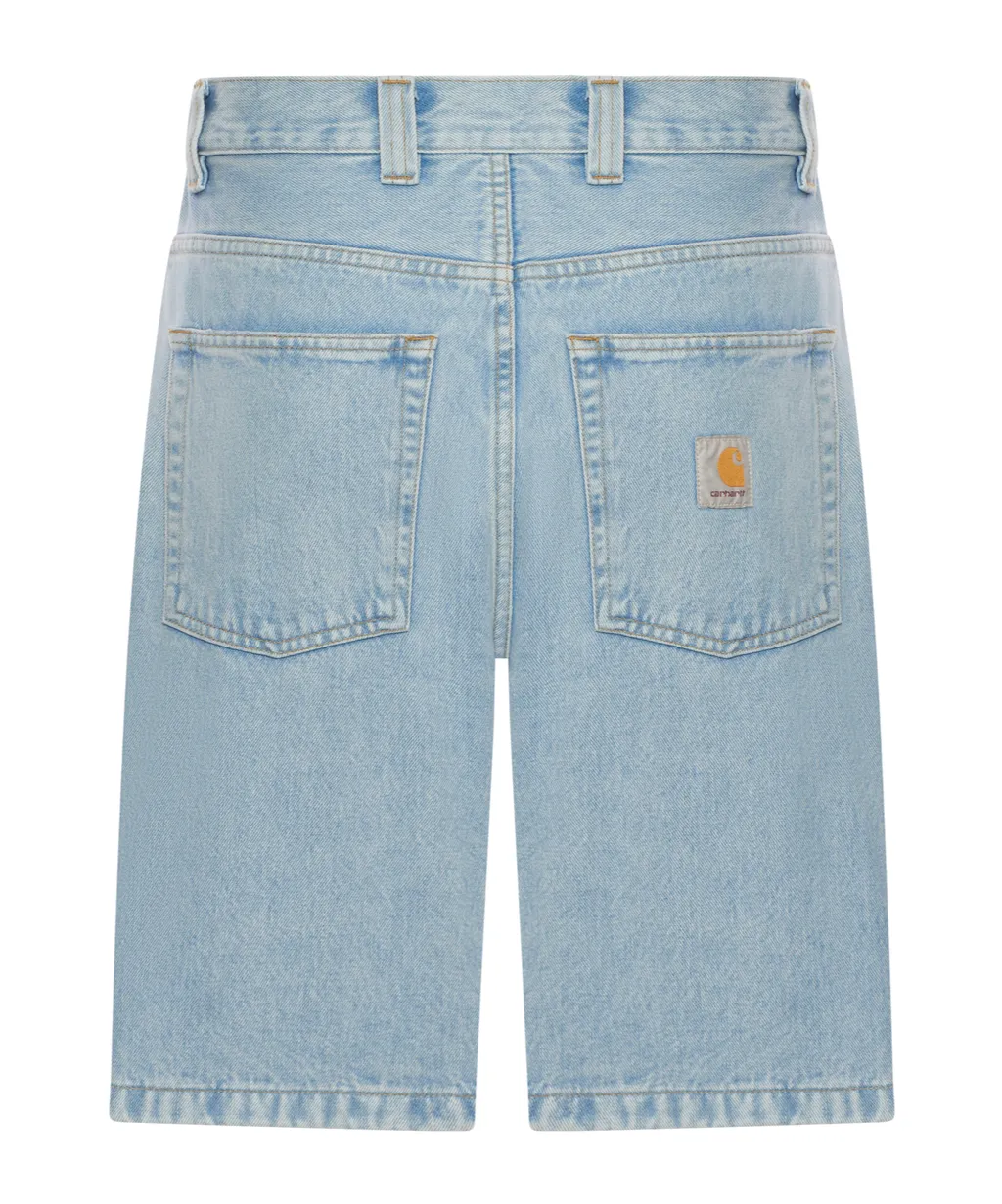 Logo-Patch Knee-Length Denim Shorts