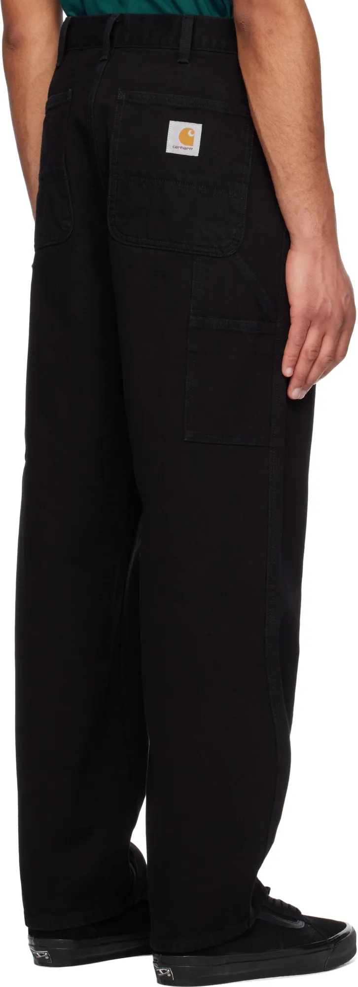 Single Knee Logo-Patch Trousers