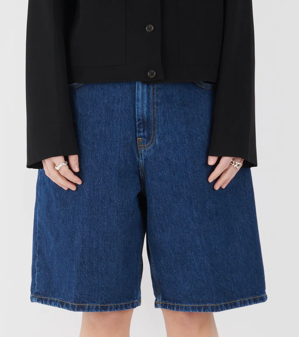 Logo Denim Shorts