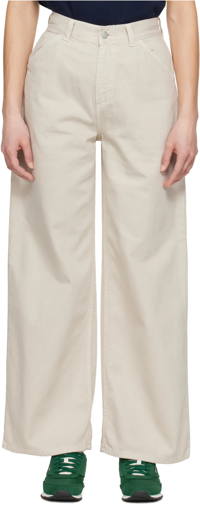 Logo Patch Wide-Leg Jeans