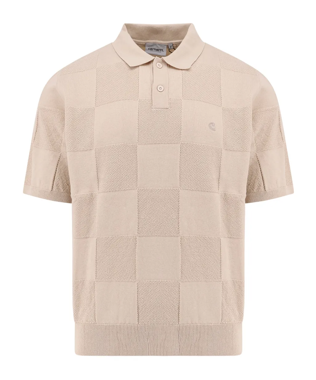 Checker Logo Embroidered Polo Shirt