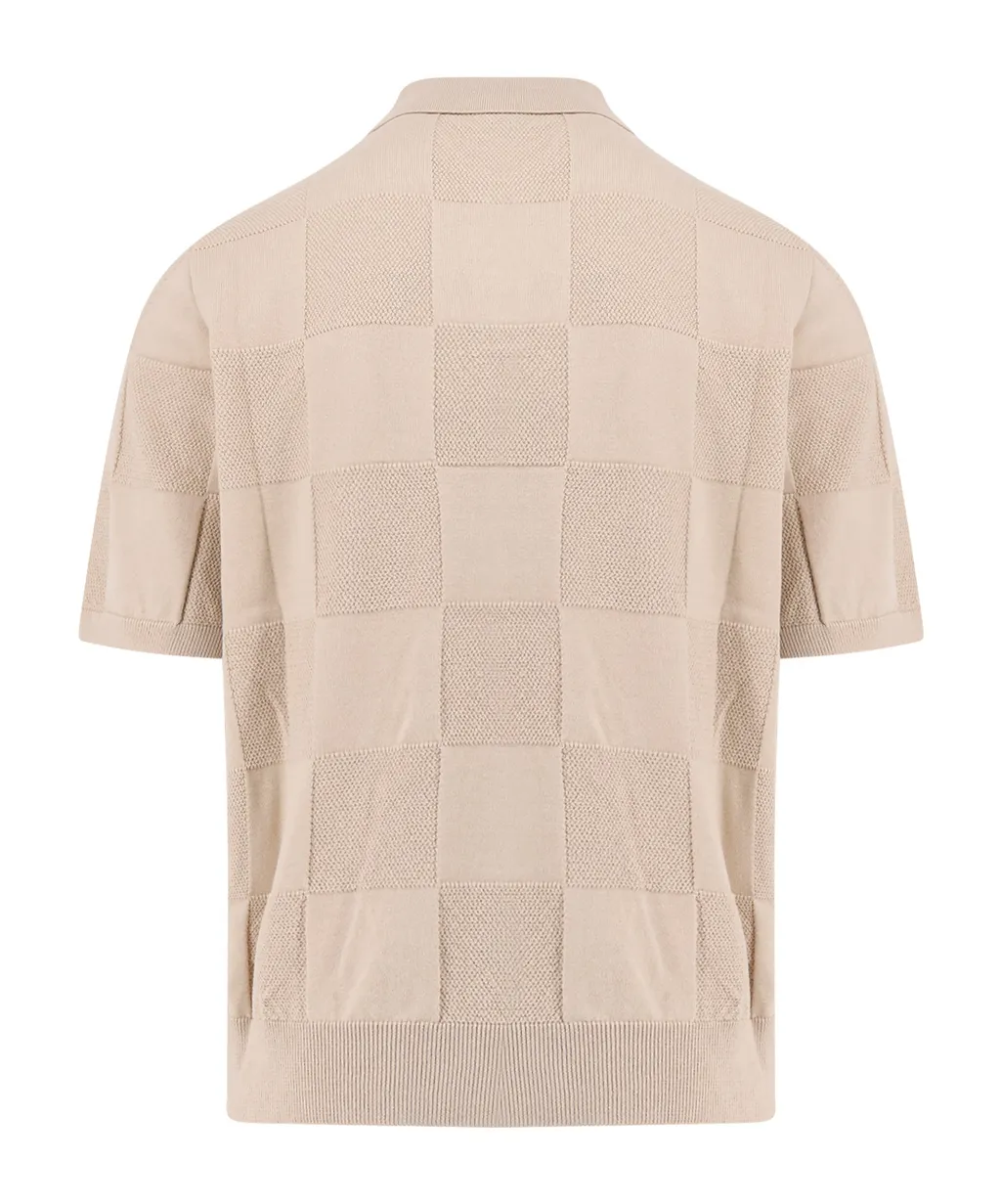 Checker Logo Embroidered Polo Shirt