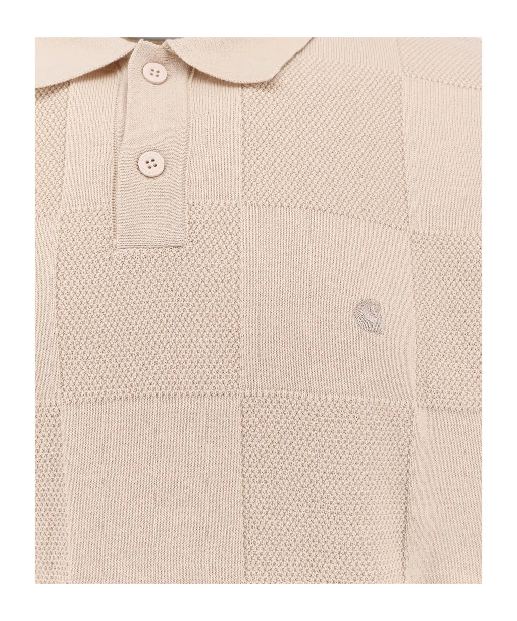 Checker Logo Embroidered Polo Shirt