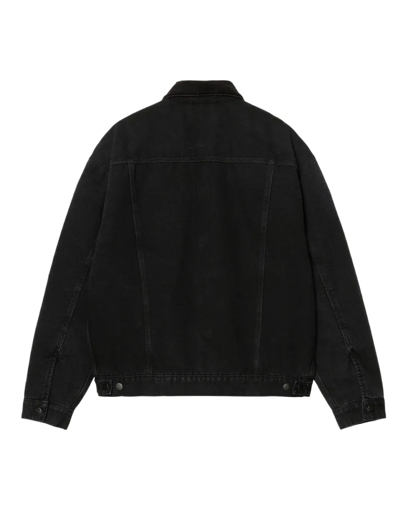 Corduroy-Collar Denim Jacket