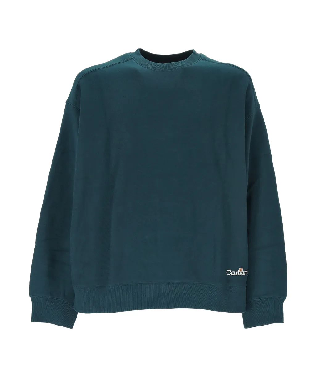 Label Script Logo Embroidered Sweatshirt
