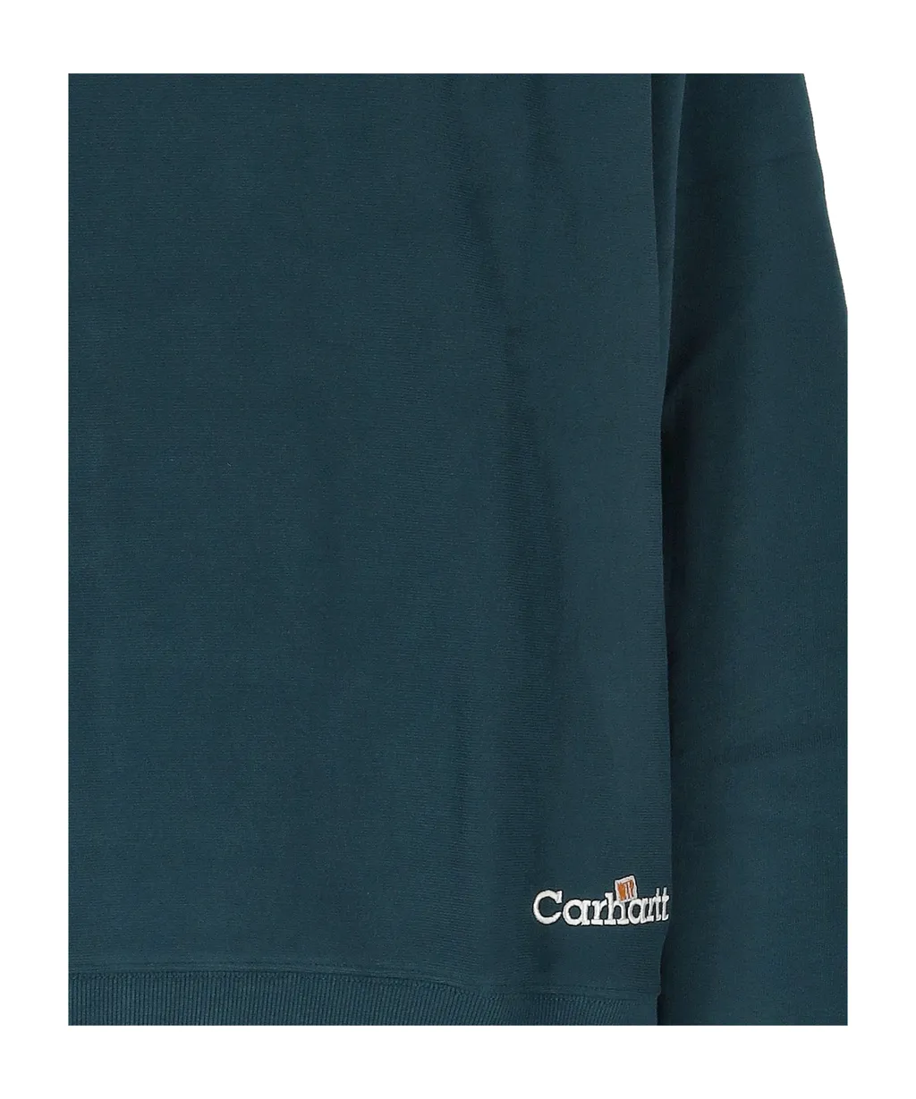 Label Script Logo Embroidered Sweatshirt