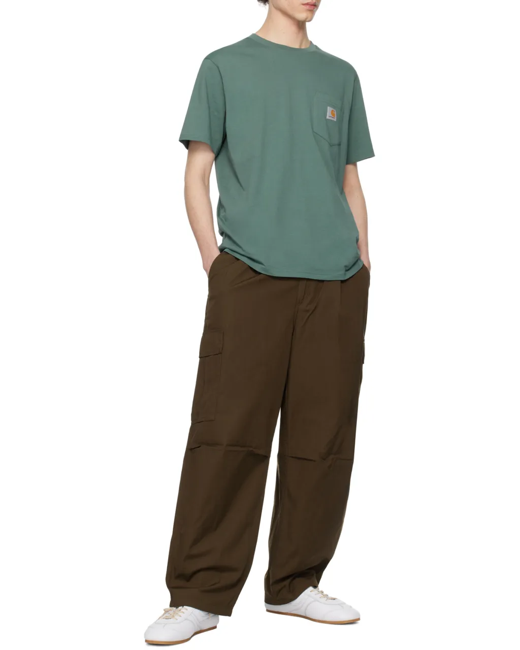 Jet Logo Patch Wide-Leg Cargo Trousers