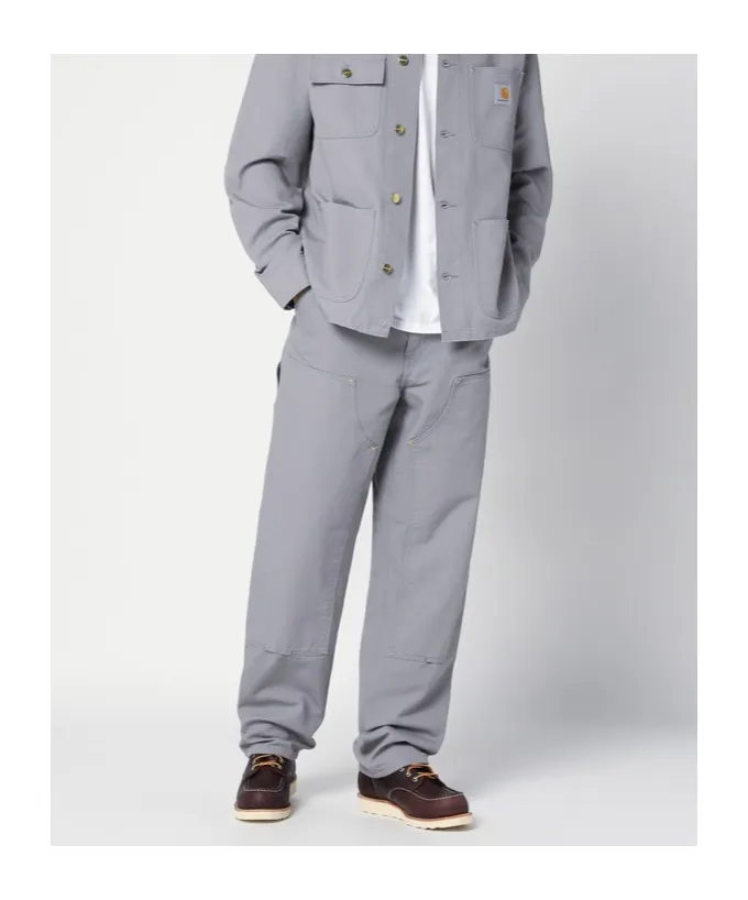 Double Knee Logo Patch Straight-Leg Trousers