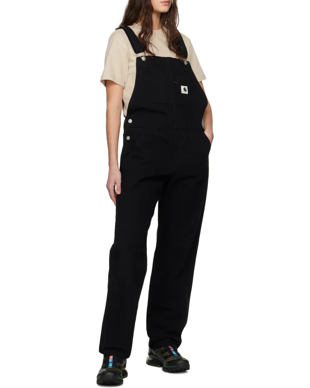 W' Bib Logo Patch Overalls