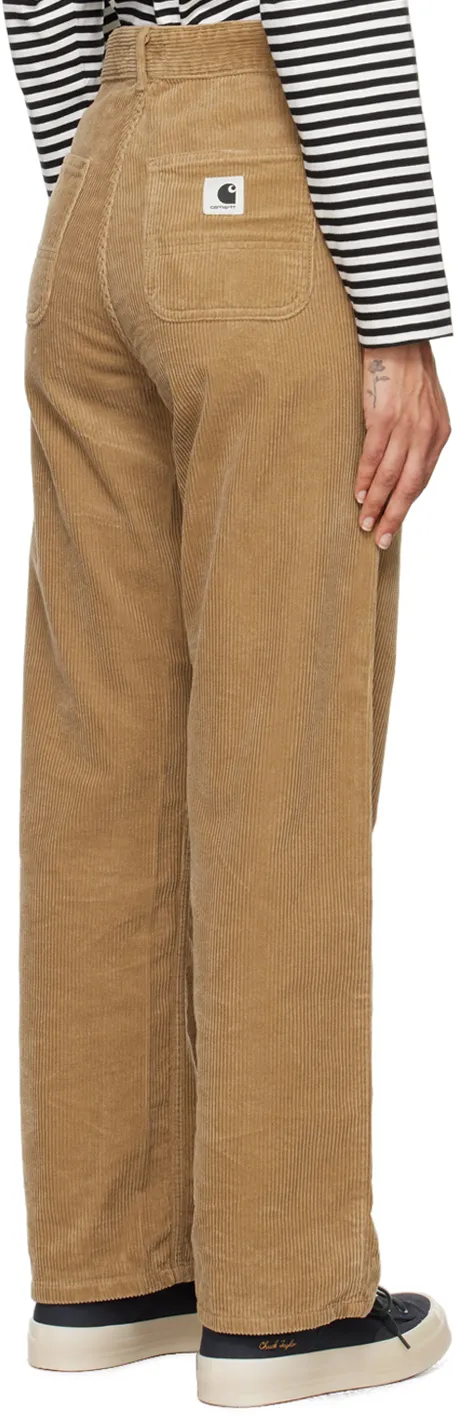 Simple Wide-Leg Corduroy Trousers