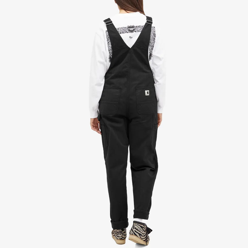 Bib Logo-Patch Denim Overalls
