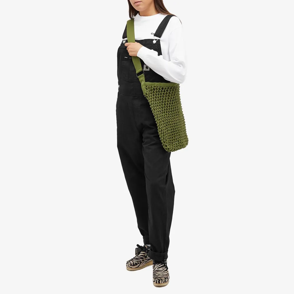 Bib Logo-Patch Denim Overalls