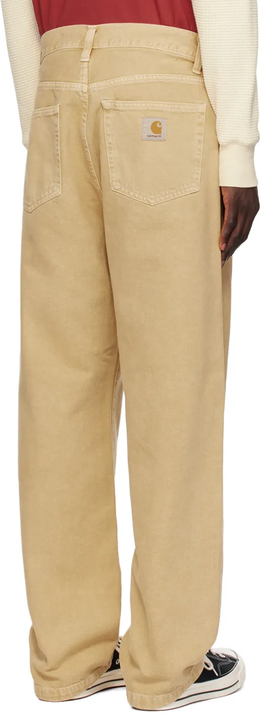 Landon Logo-Patch Tapered Jeans