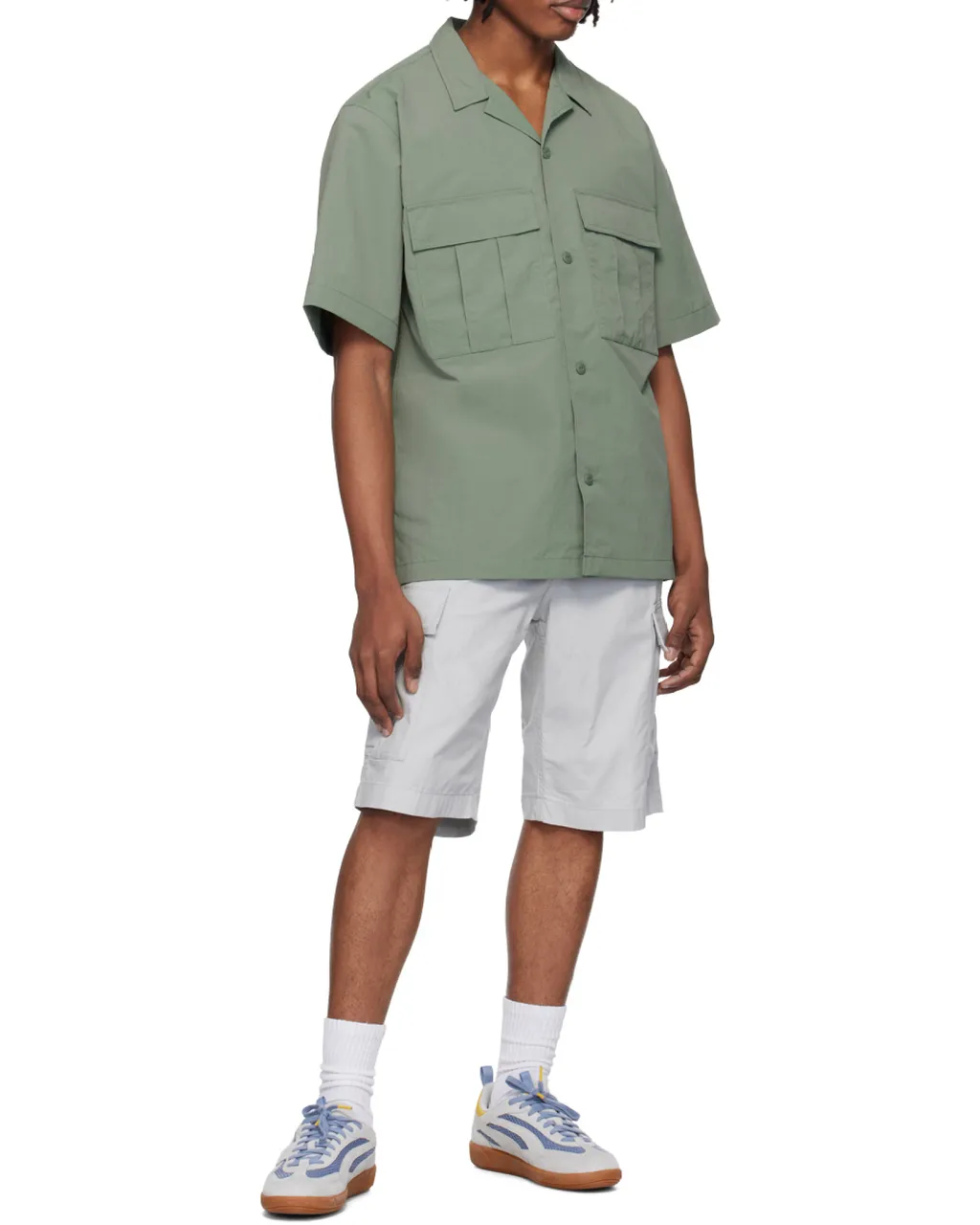 Evers Camp-Collar Ripstop Short-Sleeved Shirt
